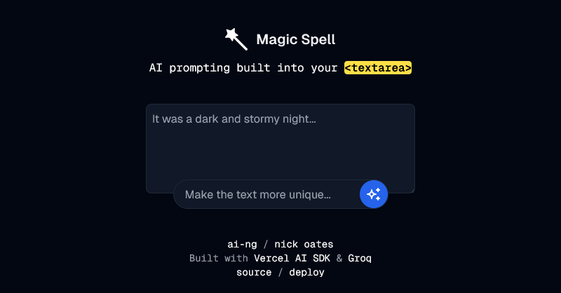 Screenshot of Magic Spell